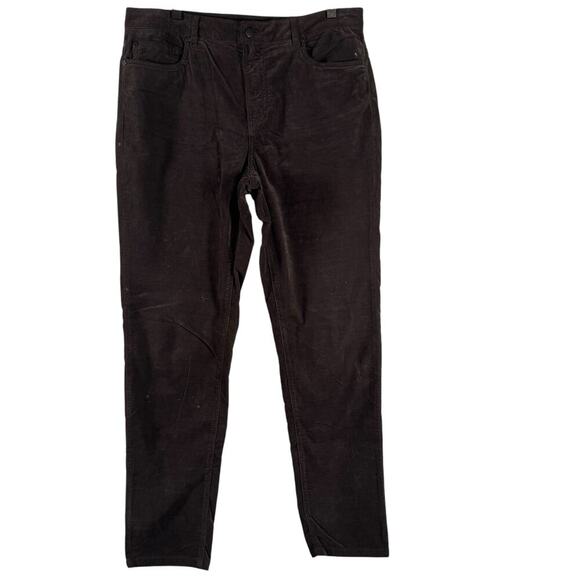 J. McLaughlin Women’s Brown Velvet Stretch Mid Rise Straight Leg Pants Size 10